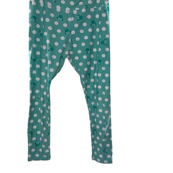 LuLaRoe Tall & Curvy XL Blue Polka Dot Stretch Minnie Mouse Disney Pants - Picture 1 of 2